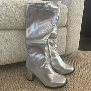Silver GoGo Boots